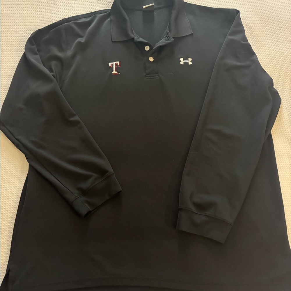 Under Armour Black Long Sleeve Polo